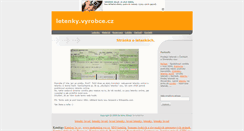 Desktop Screenshot of letenky.vyrobce.cz